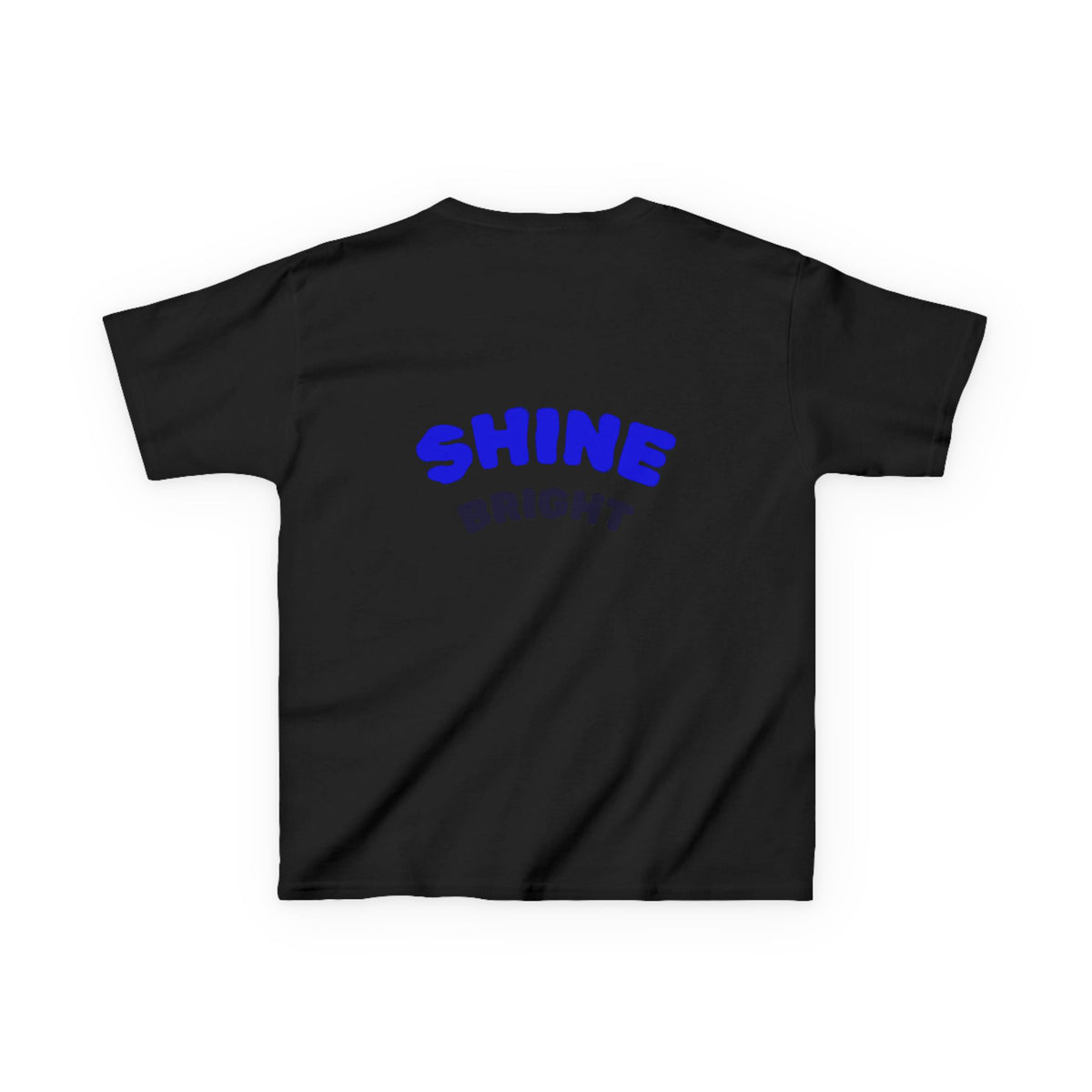 Kids Tee — "Be Kind, Be Cool" Dinosaur Graphic with "Shine Bright" Back