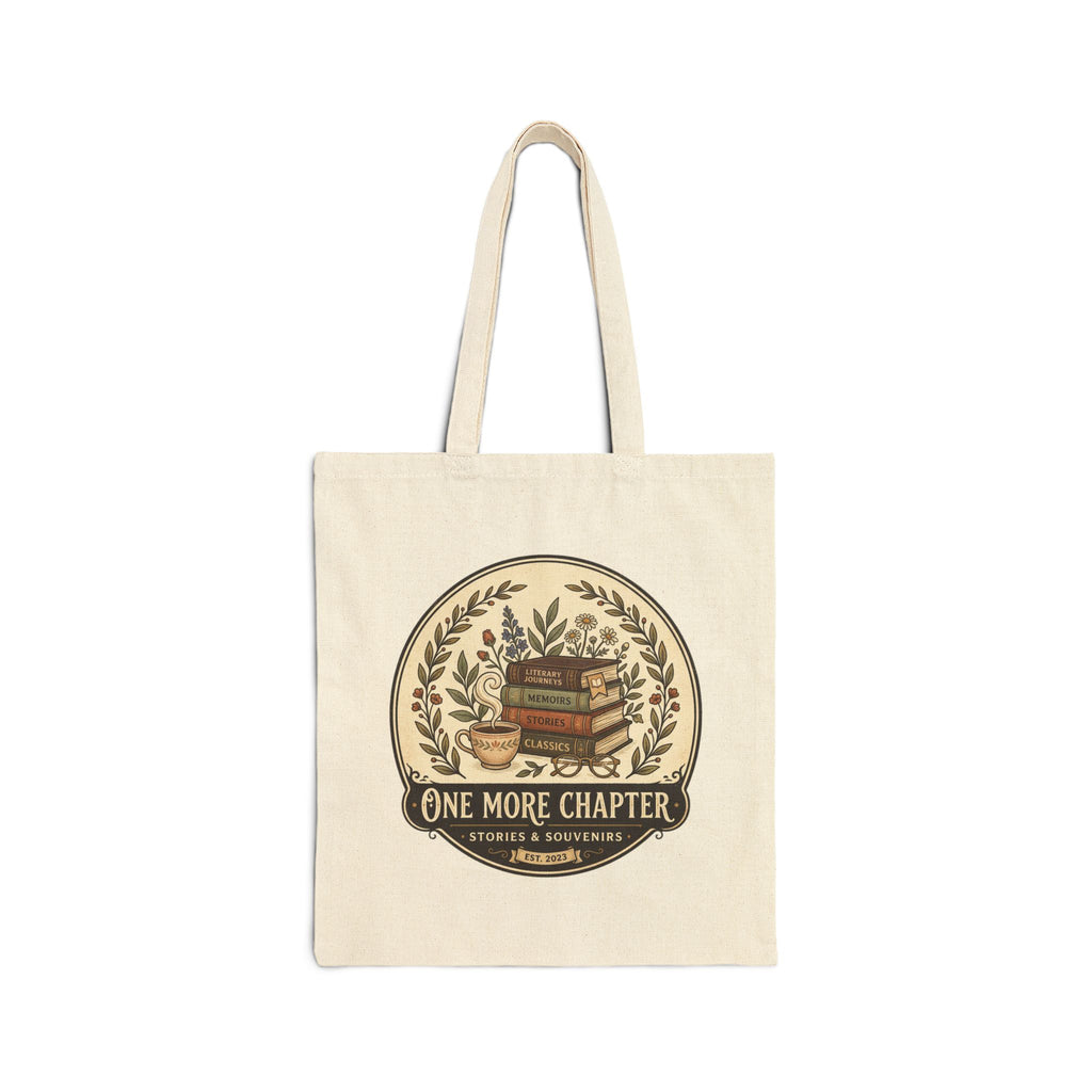 Tote Bag — "One More Chapter" Book Lover Canvas Tote