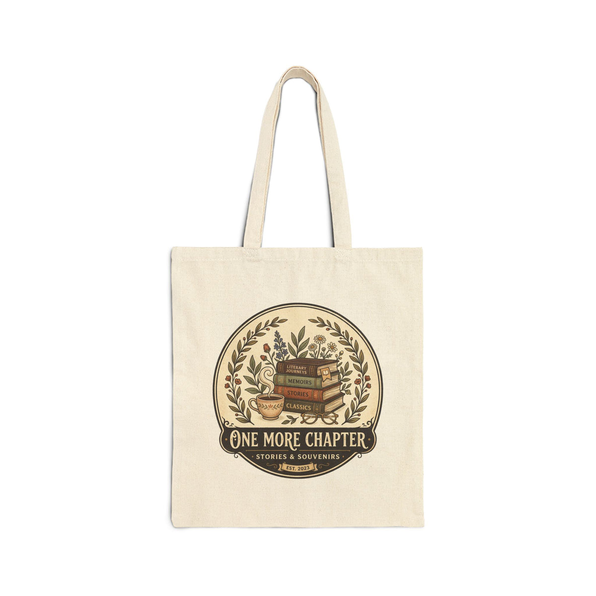 Tote Bag — "One More Chapter" Book Lover Canvas Tote