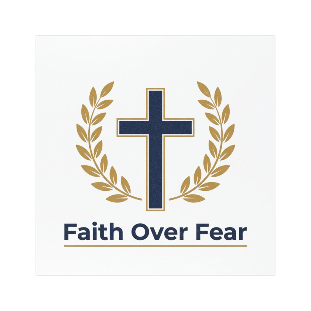 Faith Over Fear Car Magnet | Christian Cross Gift for Believers