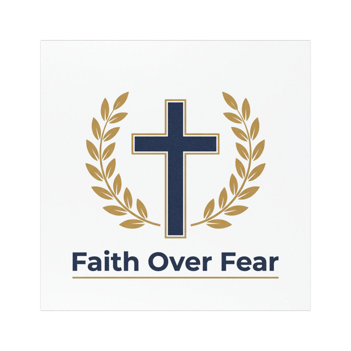 Faith Over Fear Car Magnet | Christian Cross Gift for Believers