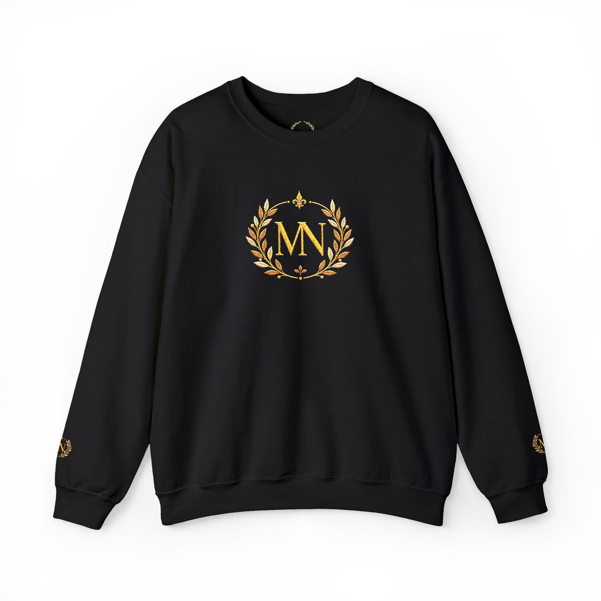 Gold Laurel Monogram Crewneck Sweatshirt