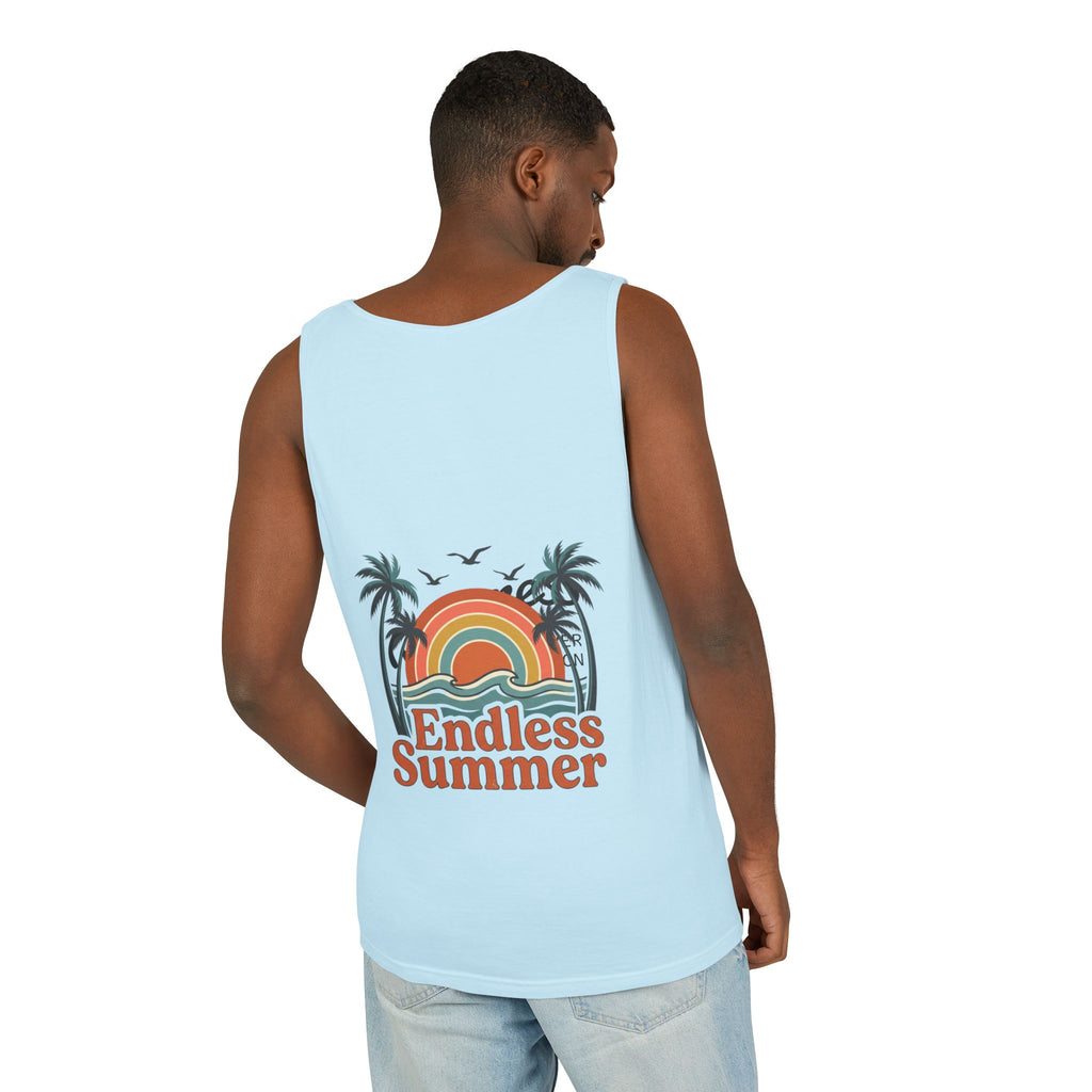 Endless Summer Tank Top — Retro Beach Palm Tree Surf Graphic