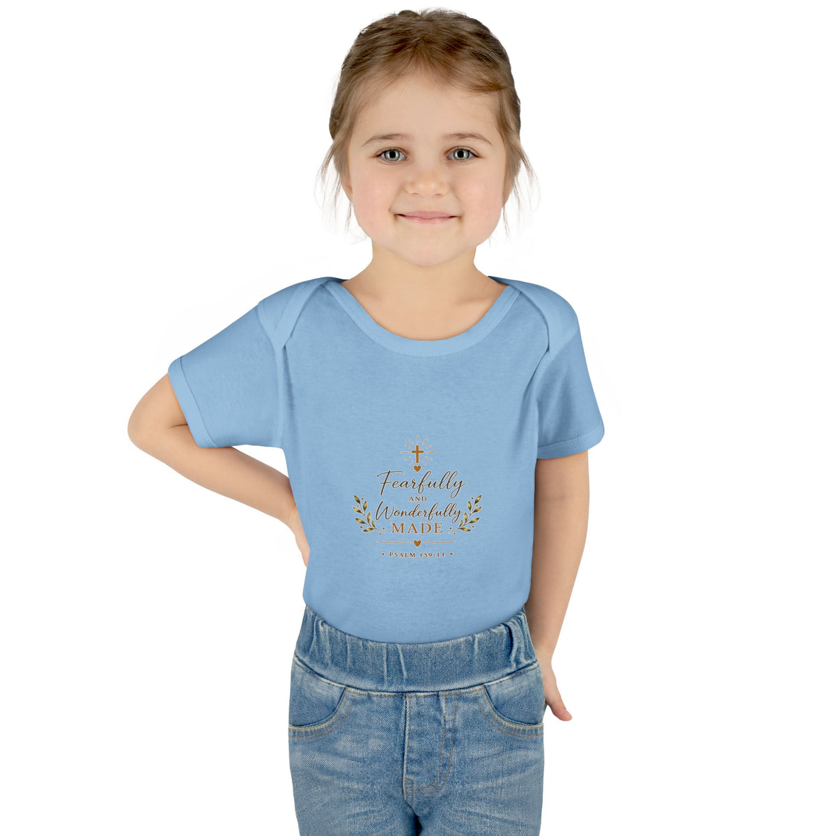Fearfully & Wonderfully Made Baby Bodysuit | Christian Baptism Gift Onesie