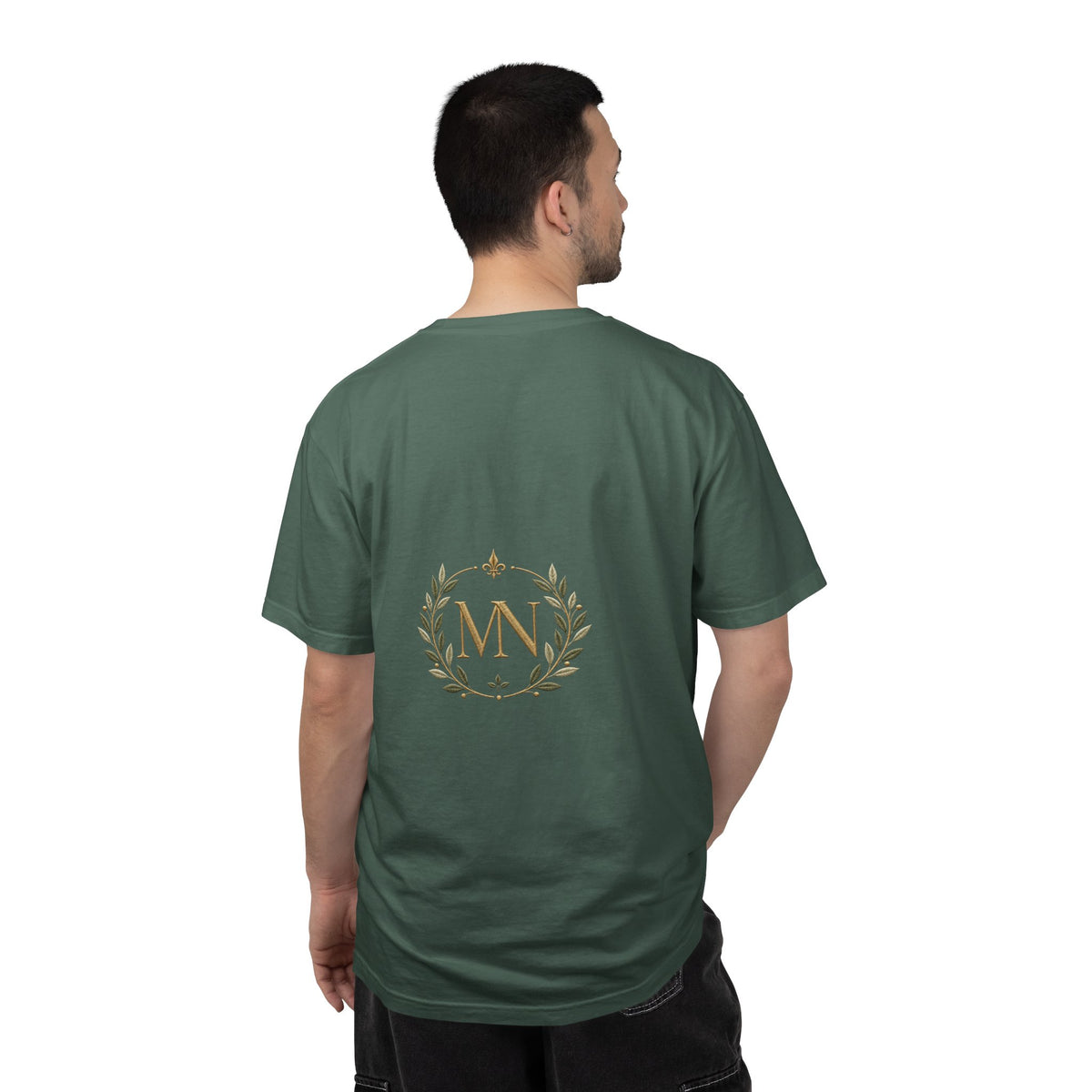 Personalized 'Rise & Shine' T-Shirt — Custom Name Floral Monogram Tee