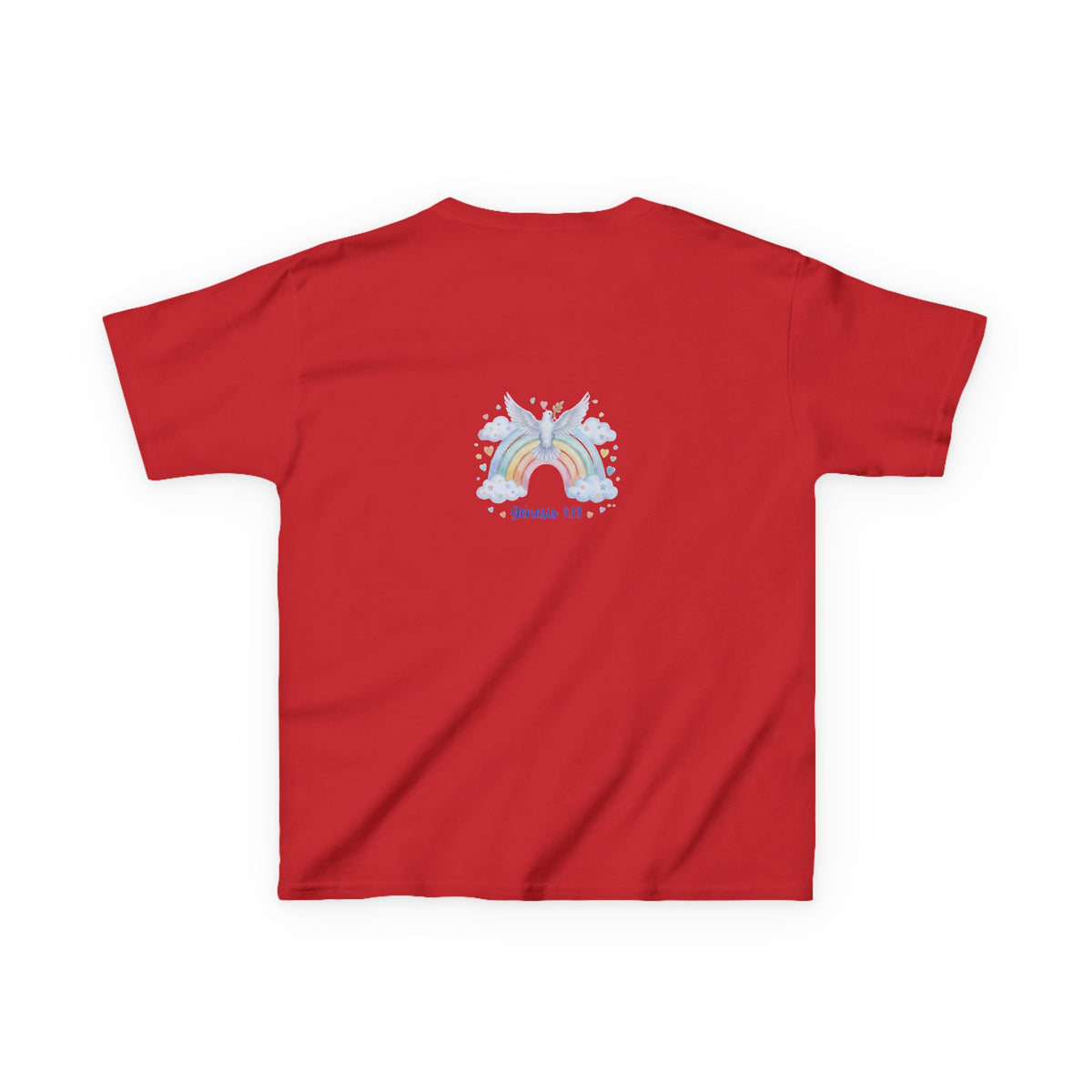 Christian Kids T-Shirt — "God Keeps His Promises" Rainbow Dove Tee | Psalm 145:13