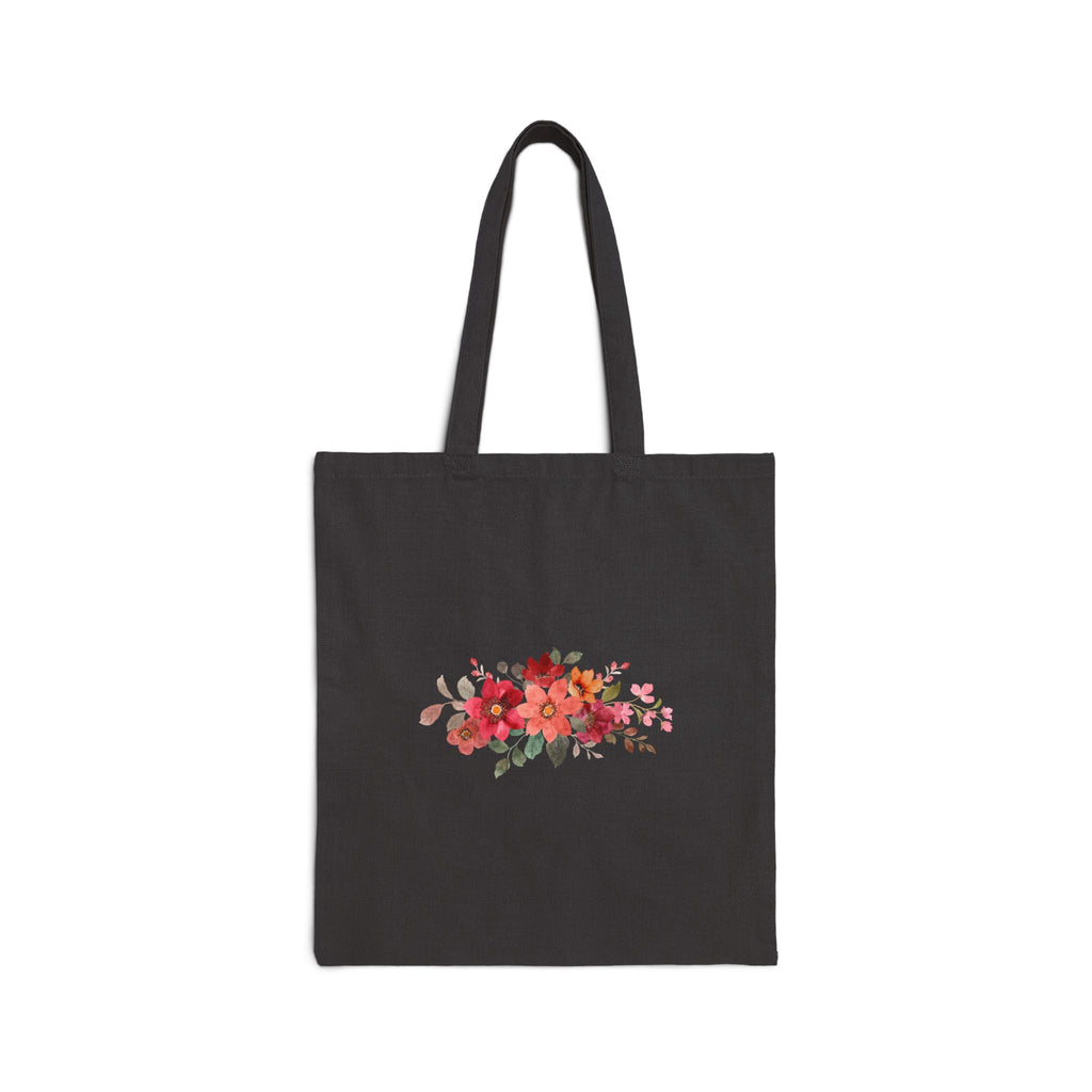 Grow & Bloom Floral Canvas Tote Bag