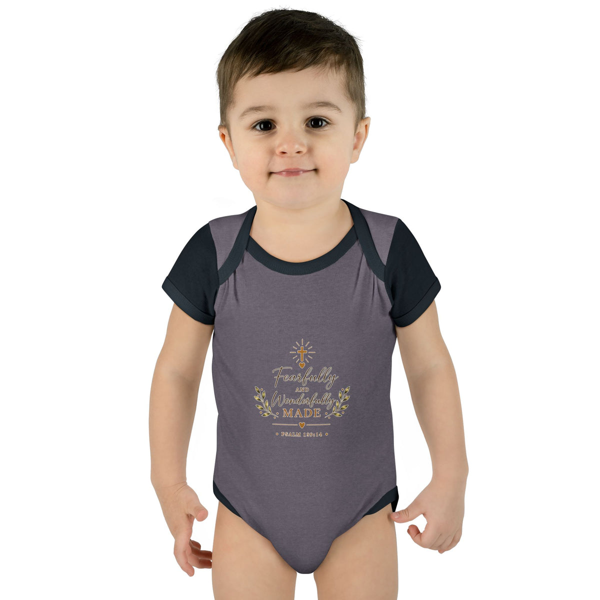 Fearfully & Wonderfully Made Baby Bodysuit | Christian Baptism Gift Onesie