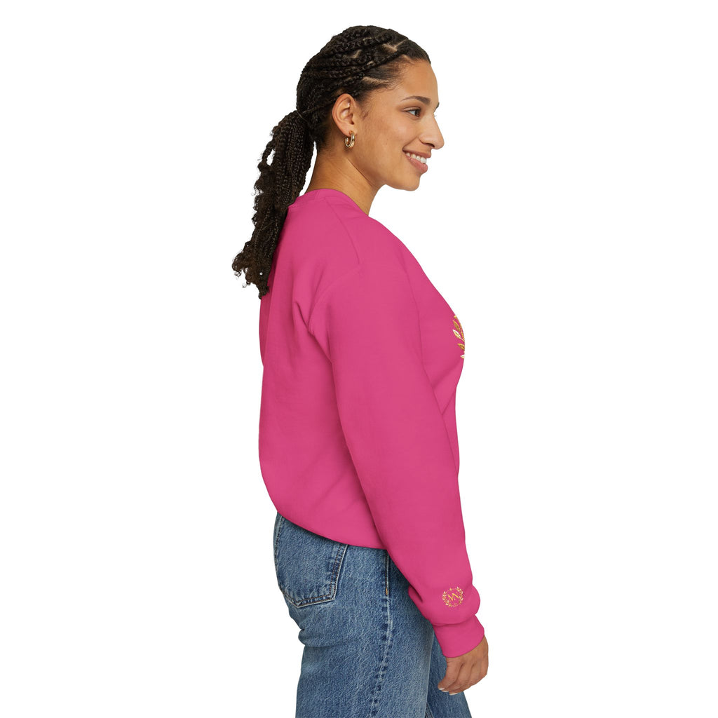 Gold Laurel Monogram Crewneck Sweatshirt