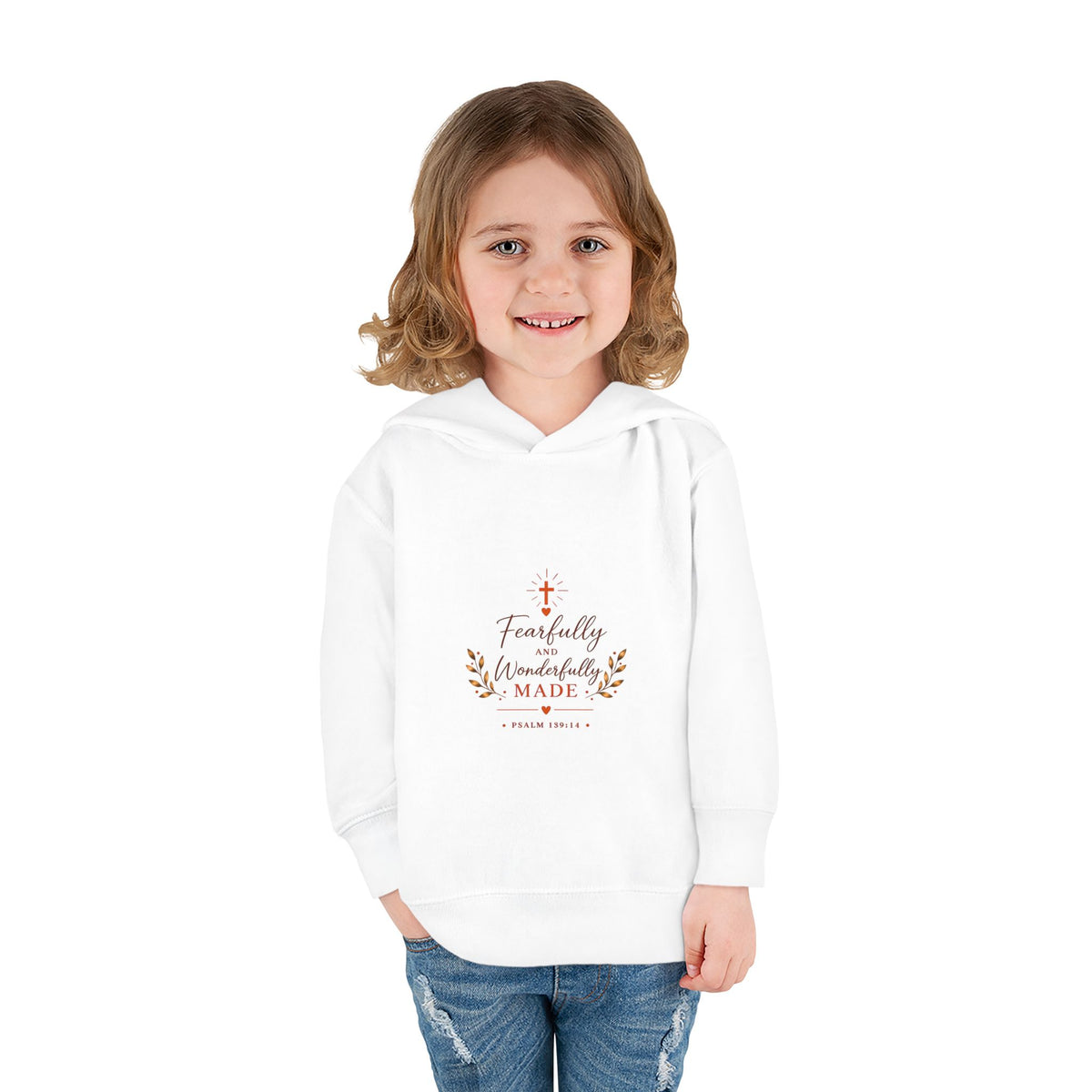 Toddler Hoodie — "Fearfully & Wonderfully Made" Christian Pullover