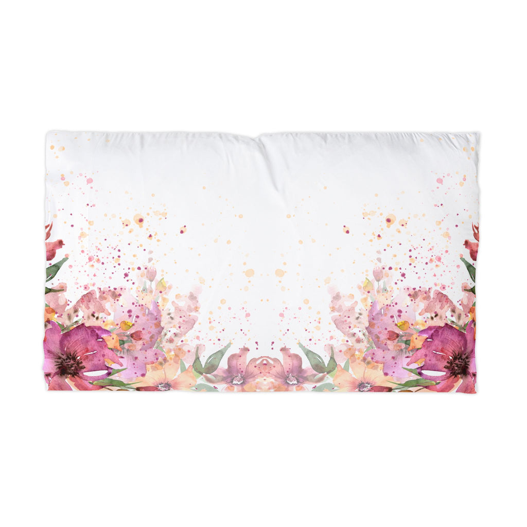 Floral Watercolor Pillowcase – Pink Bloom Microfiber Pillowcase