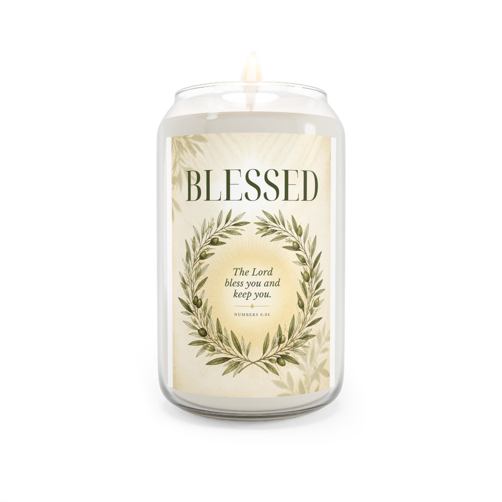 Blessed Soy Candle | Scripture Scented Gift Candle for Christians