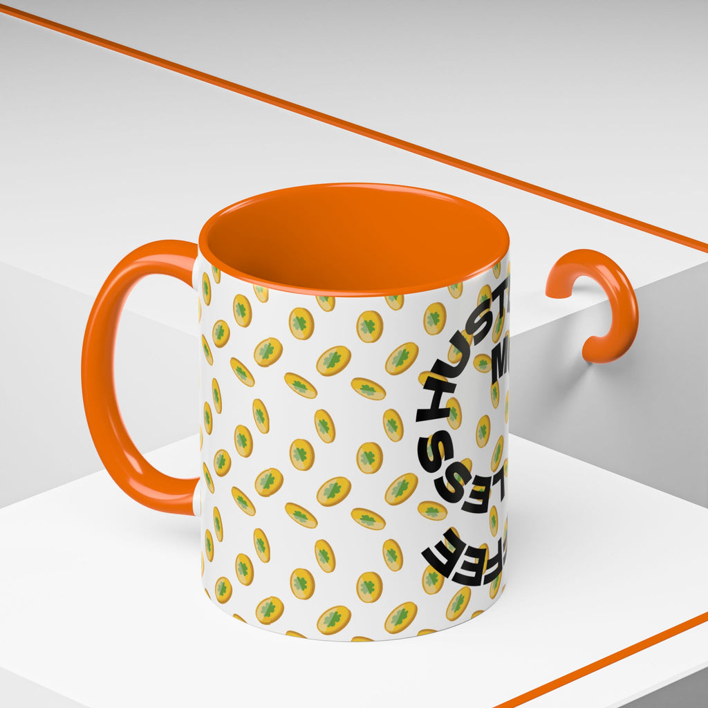 Hustle More Coffee Mug — Avocado Pattern Accent Mug (11/15oz