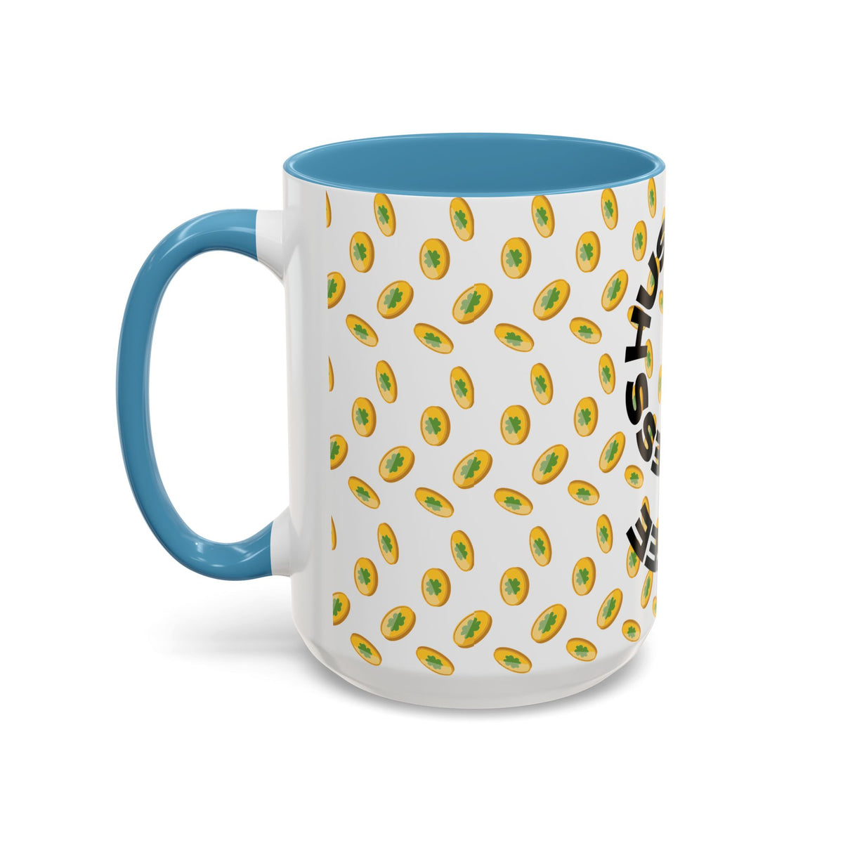 Hustle More Coffee Mug — Avocado Pattern Accent Mug (11/15oz
