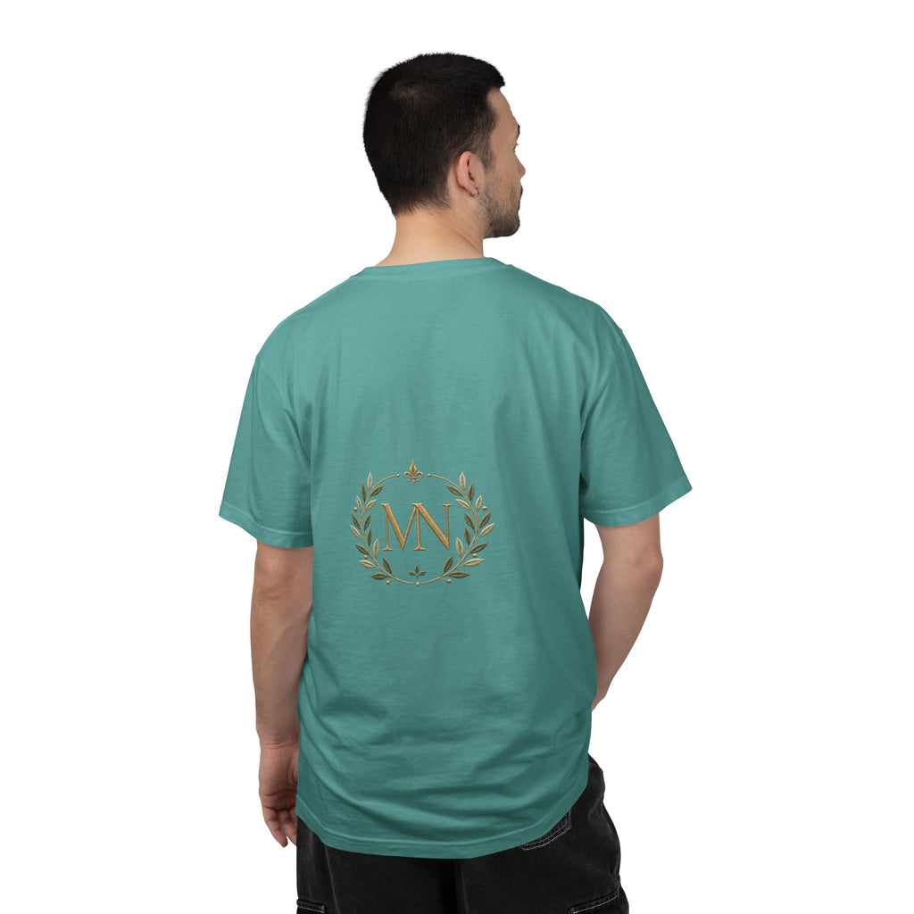 Personalized 'Rise & Shine' T-Shirt — Custom Name Floral Monogram Tee