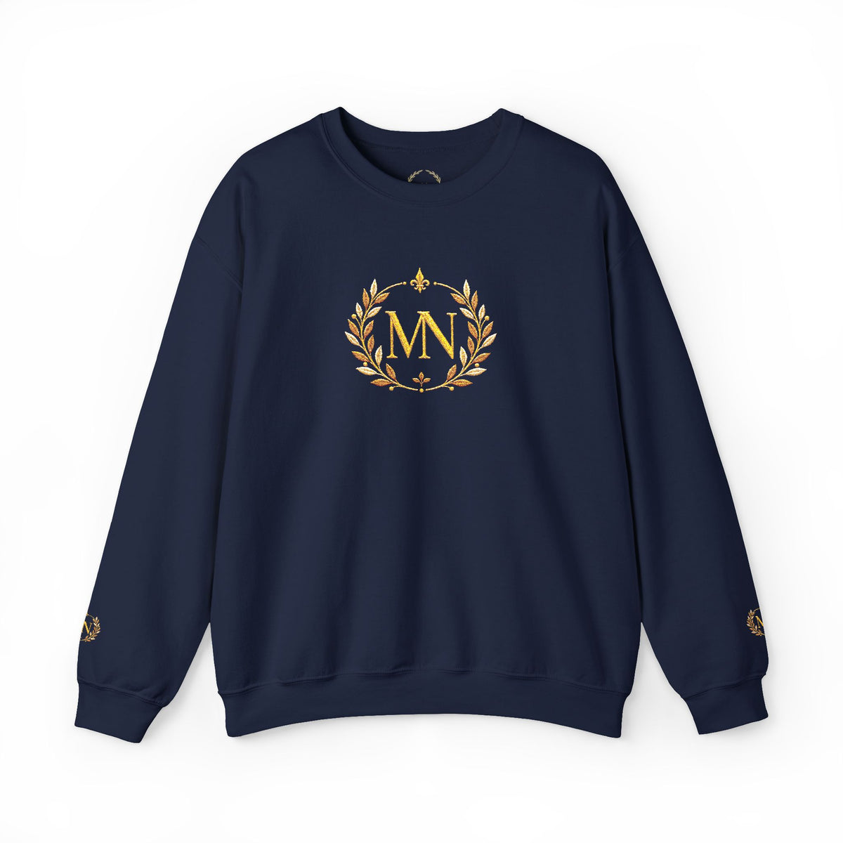 Gold Laurel Monogram Crewneck Sweatshirt