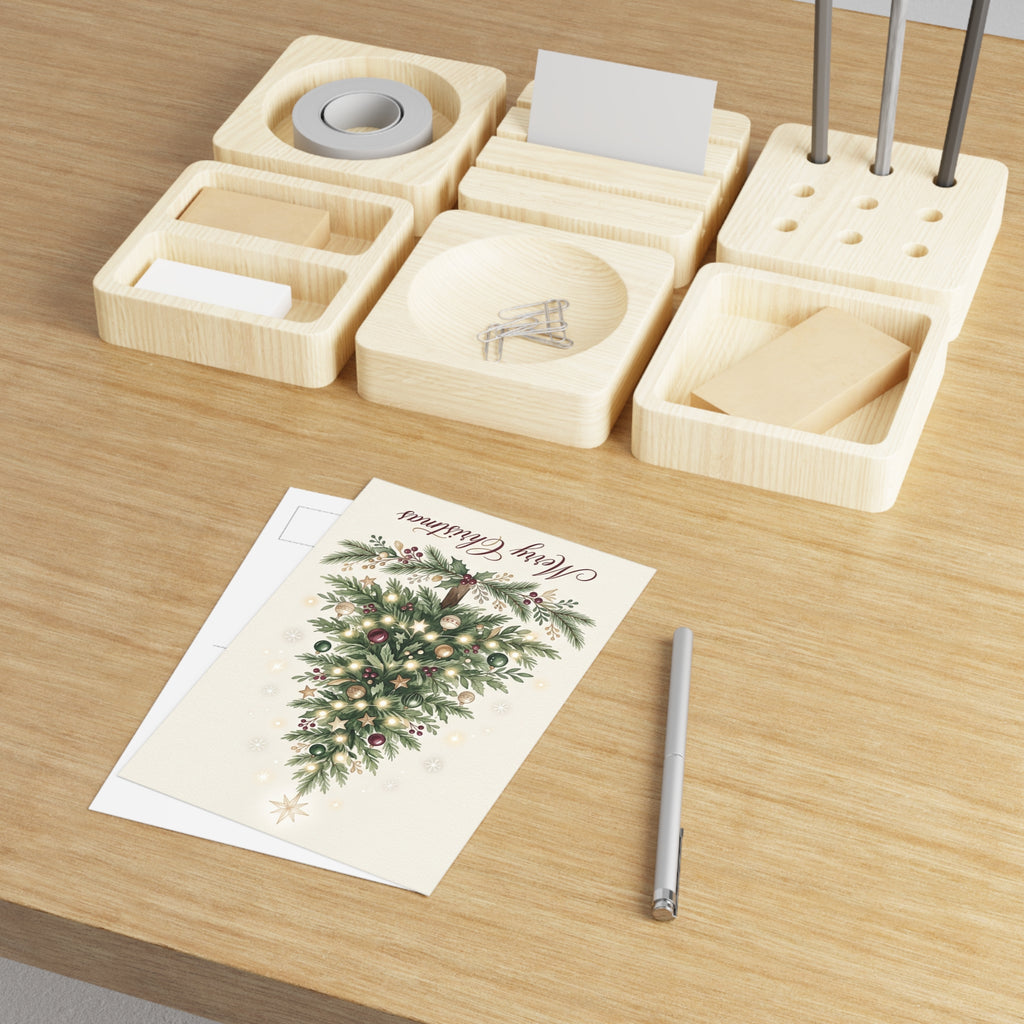 Christmas Tree Fine Art Postcards — Holiday Greeting Cards, Glossy 280gsm, 6x4 & 7x5