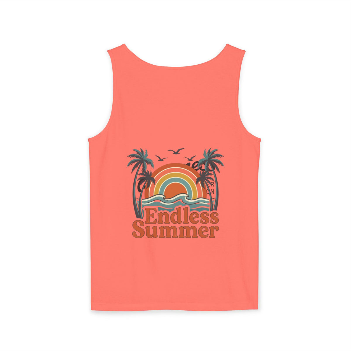 Endless Summer Tank Top — Retro Beach Palm Tree Surf Graphic