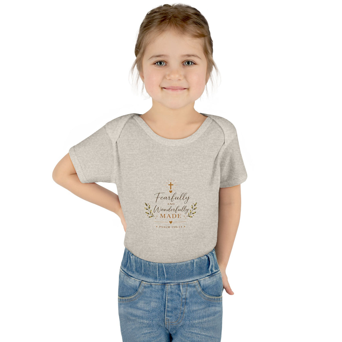 Fearfully & Wonderfully Made Baby Bodysuit | Christian Baptism Gift Onesie