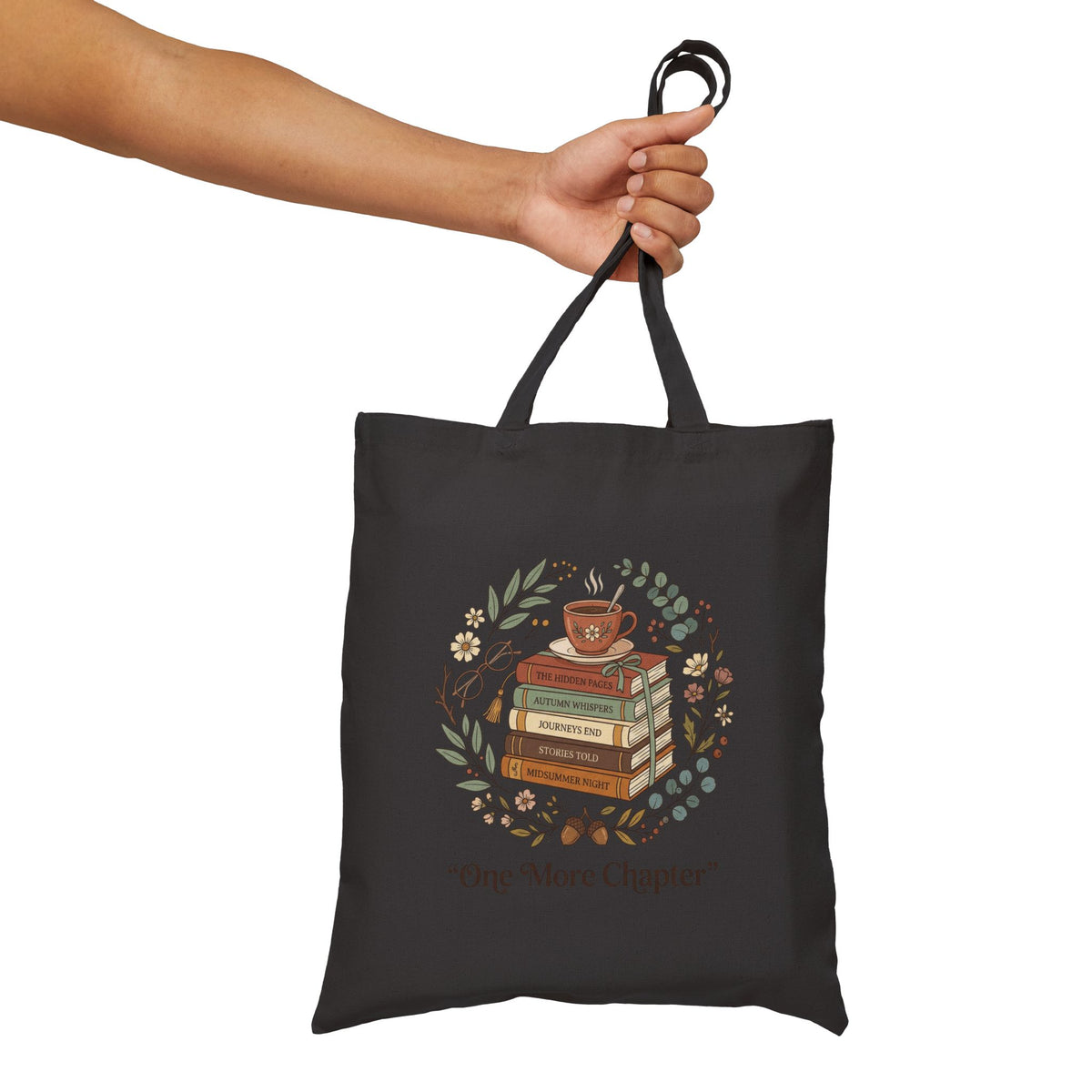 Tote Bag — "One More Chapter" Book Lover Canvas Tote