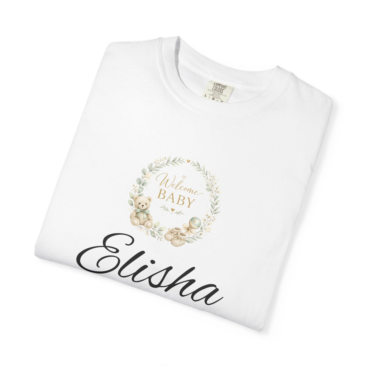 Personalized 'Rise & Shine' T-Shirt — Custom Name Floral Monogram Tee