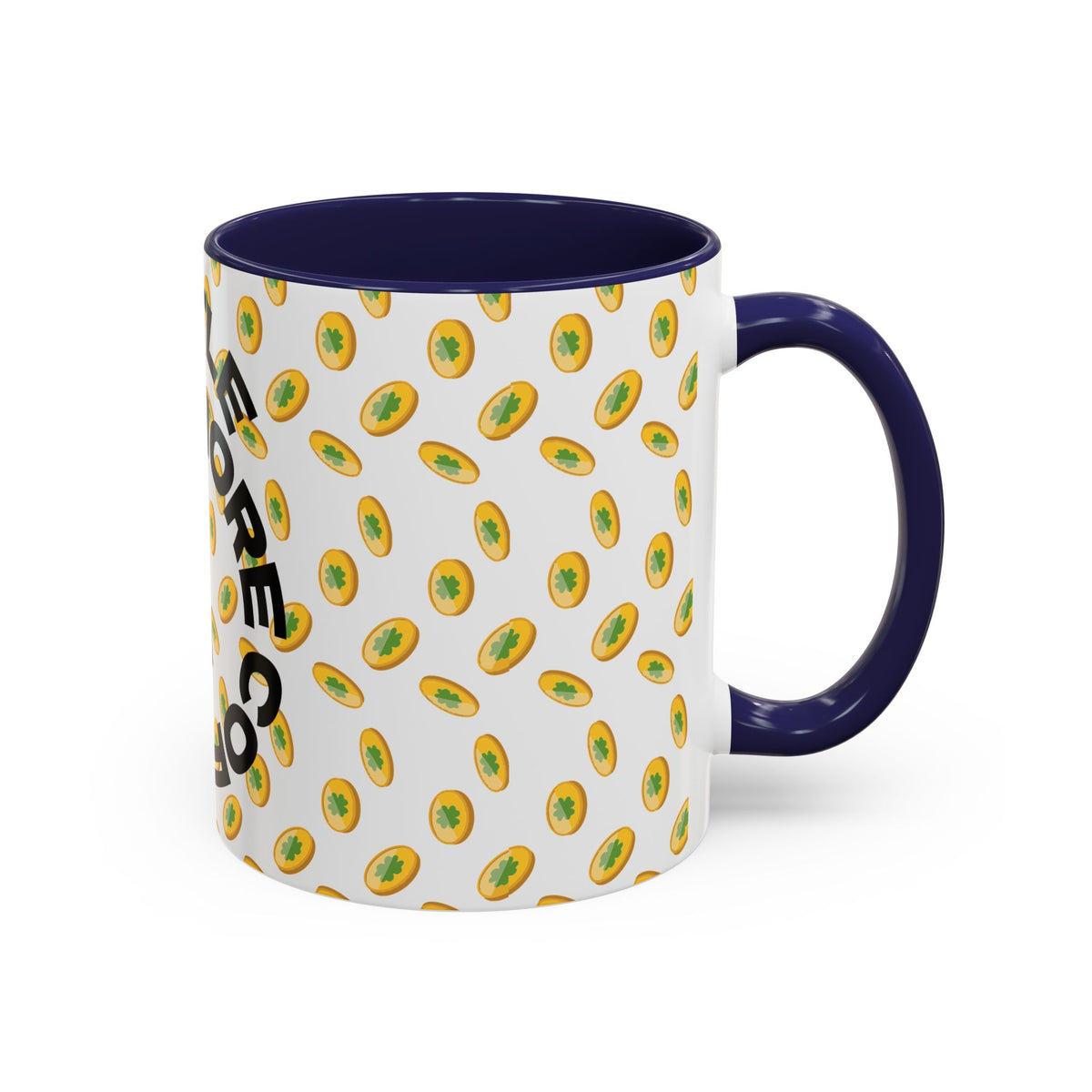 Hustle More Coffee Mug — Avocado Pattern Accent Mug (11/15oz