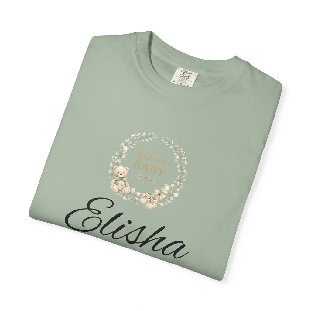 Personalized 'Rise & Shine' T-Shirt — Custom Name Floral Monogram Tee