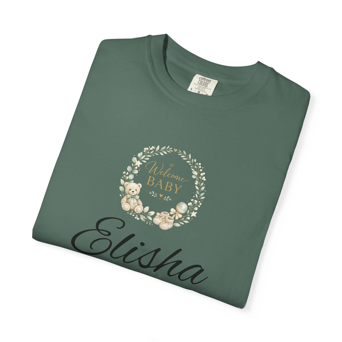 Personalized 'Rise & Shine' T-Shirt — Custom Name Floral Monogram Tee