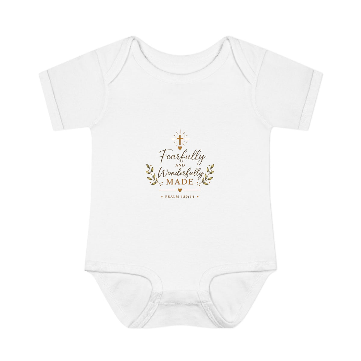 Fearfully & Wonderfully Made Baby Bodysuit | Christian Baptism Gift Onesie
