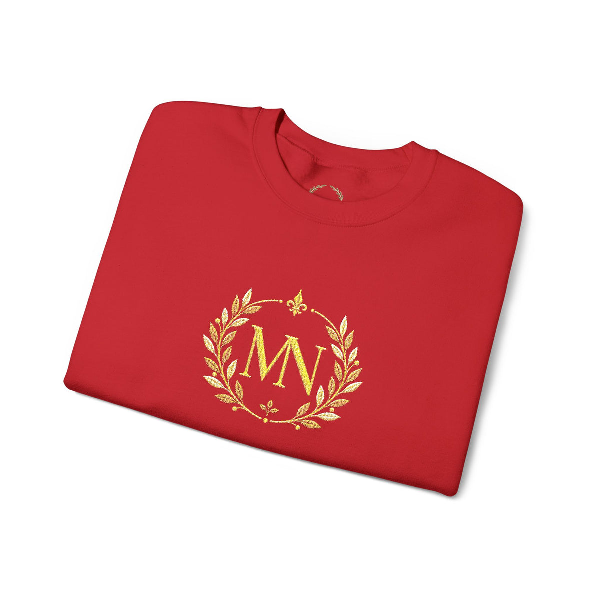 Gold Laurel Monogram Crewneck Sweatshirt