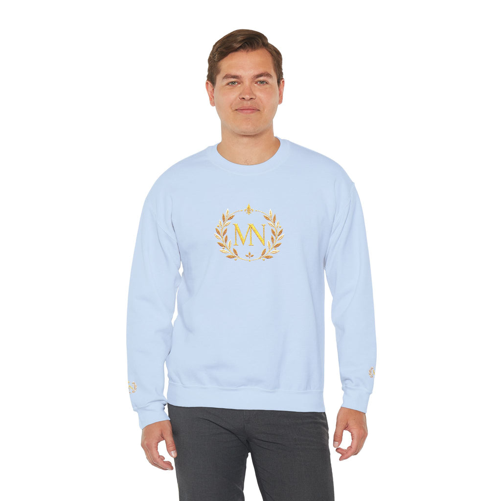 Gold Laurel Monogram Crewneck Sweatshirt