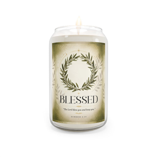 Blessed Scented Soy Candle — 13.75 oz | Inspirational Christian Home Fragrance