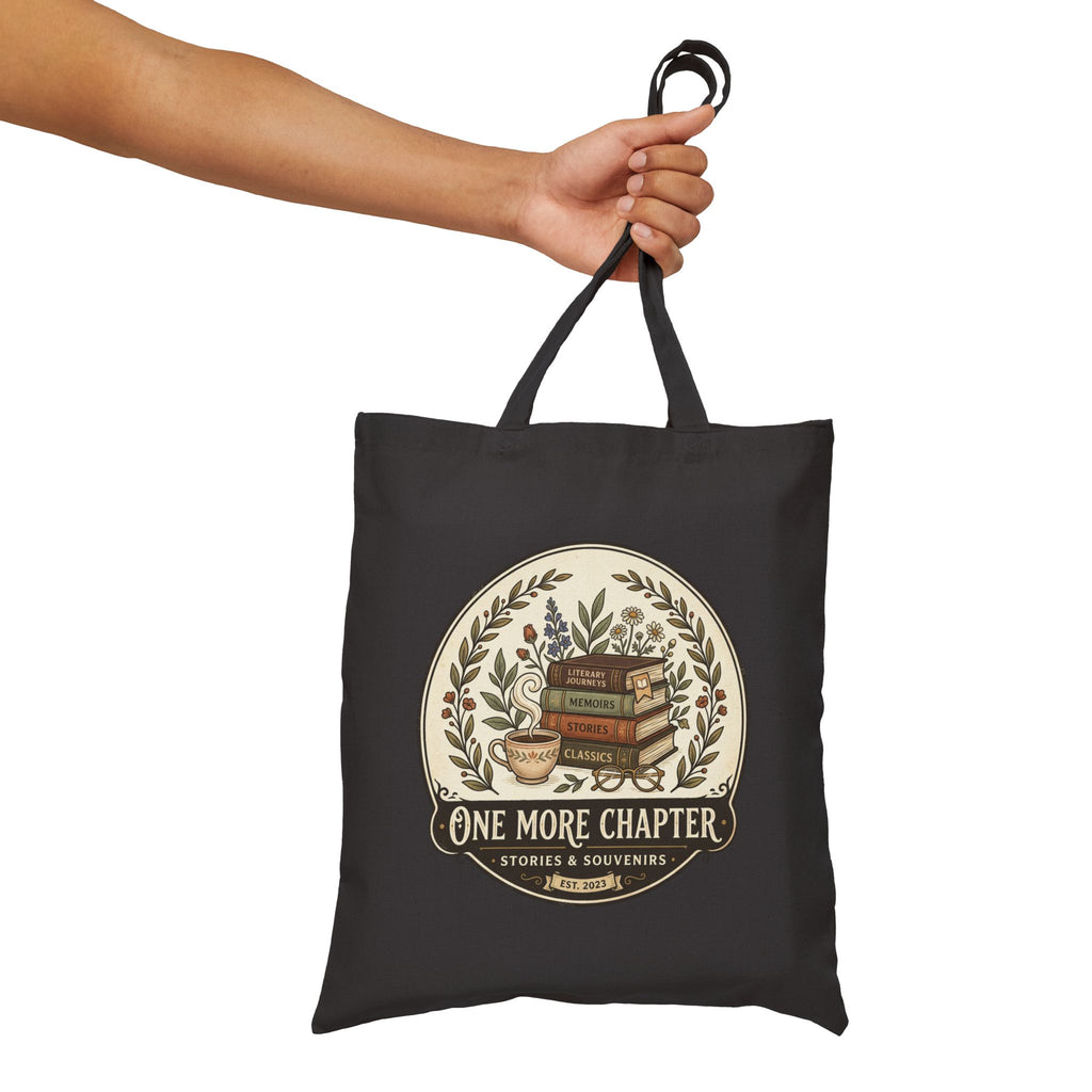 Tote Bag — "One More Chapter" Book Lover Canvas Tote