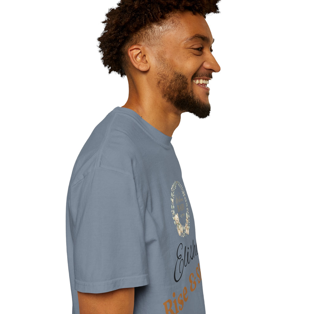 Personalized 'Rise & Shine' T-Shirt — Custom Name Floral Monogram Tee