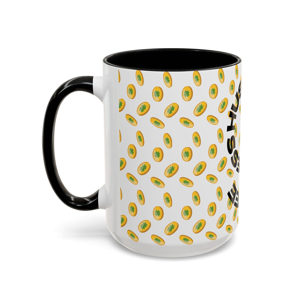Hustle More Coffee Mug — Avocado Pattern Accent Mug (11/15oz
