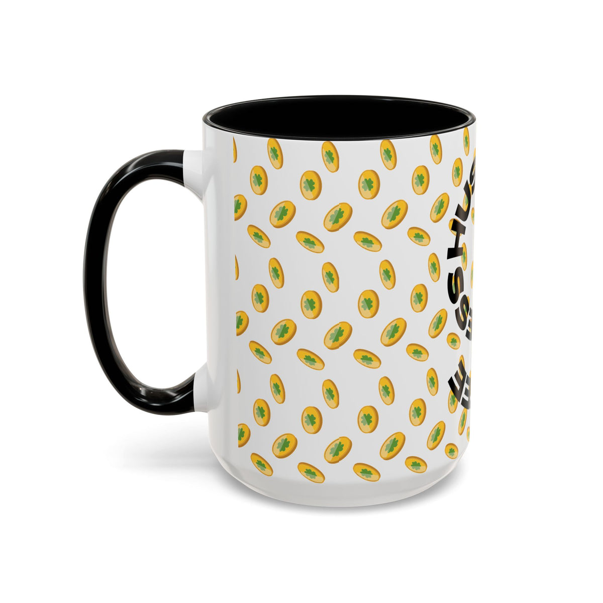 Hustle More Coffee Mug — Avocado Pattern Accent Mug (11/15oz