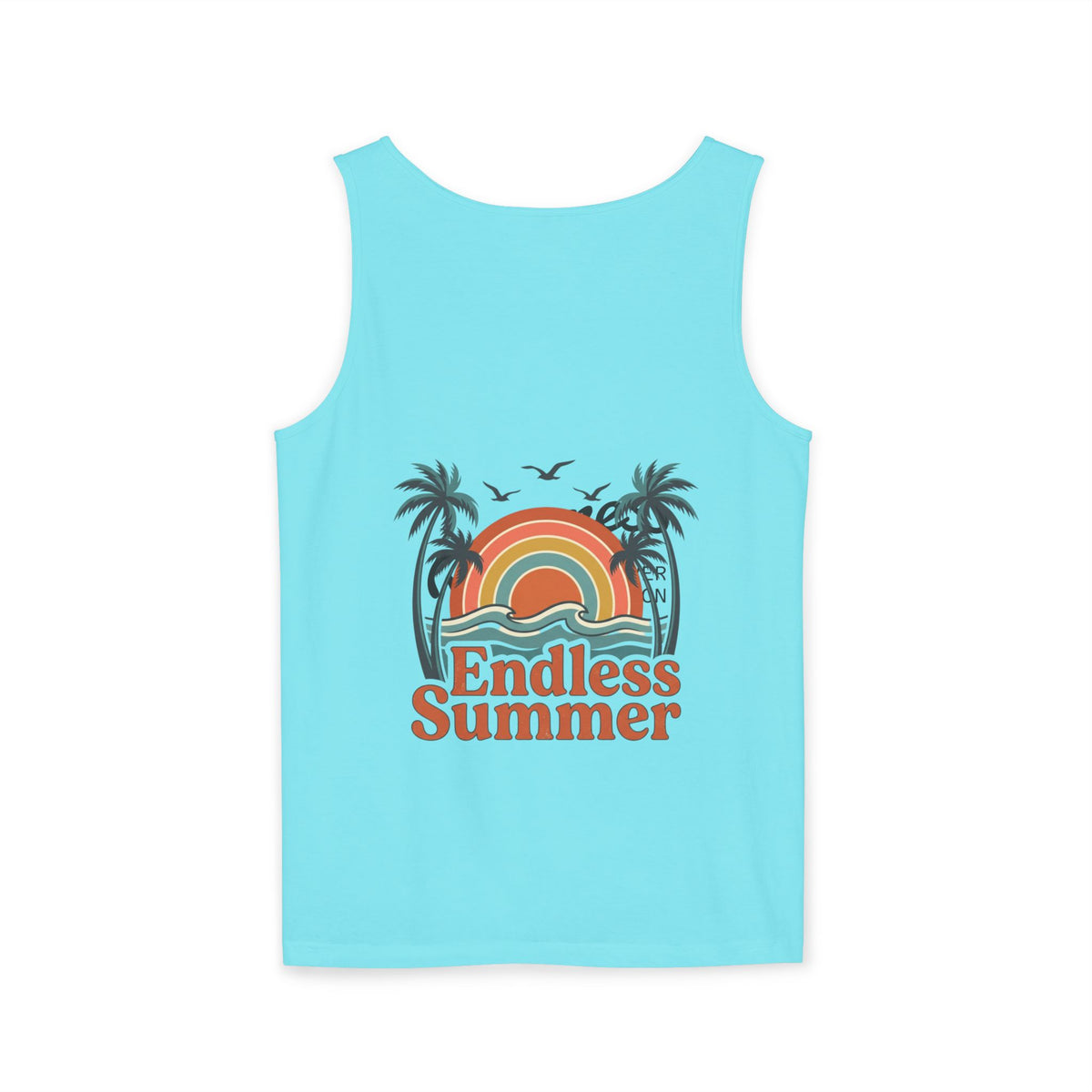 Endless Summer Tank Top — Retro Beach Palm Tree Surf Graphic