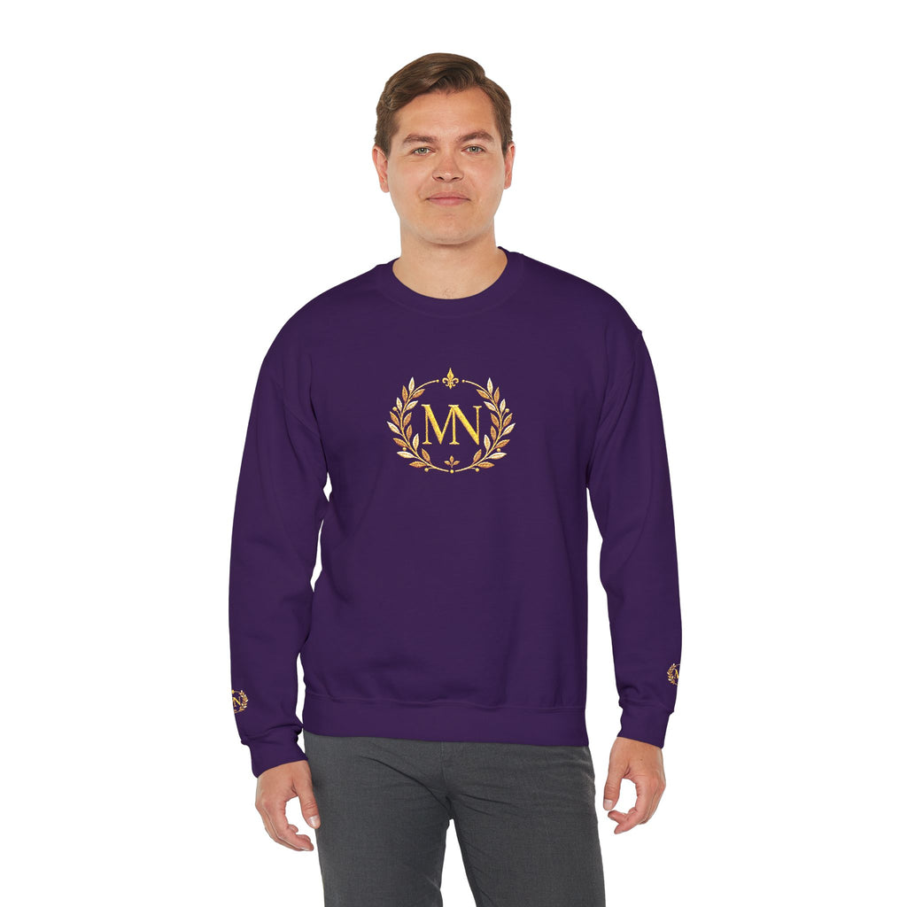 Gold Laurel Monogram Crewneck Sweatshirt