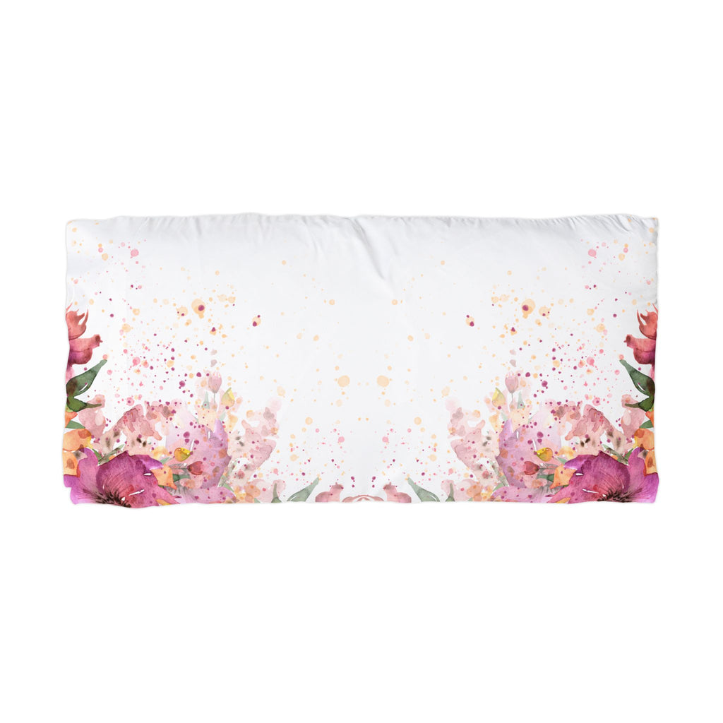 Floral Watercolor Pillowcase – Pink Bloom Microfiber Pillowcase