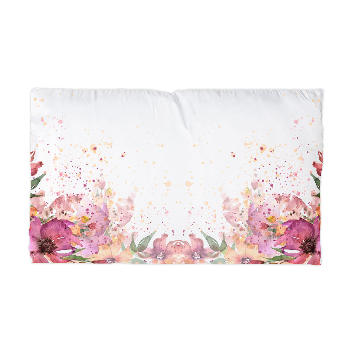 Floral Watercolor Pillowcase – Pink Bloom Microfiber Pillowcase