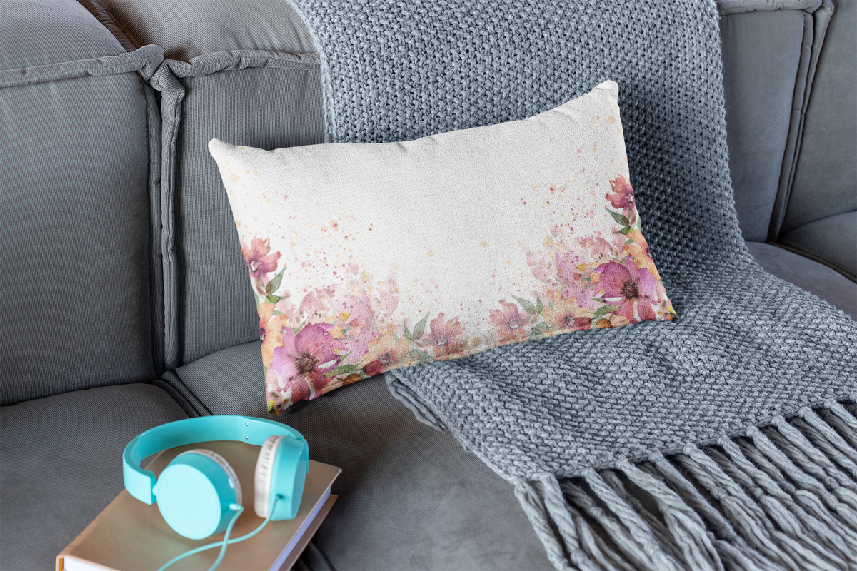 Floral Watercolor Pillowcase – Pink Bloom Microfiber Pillowcase