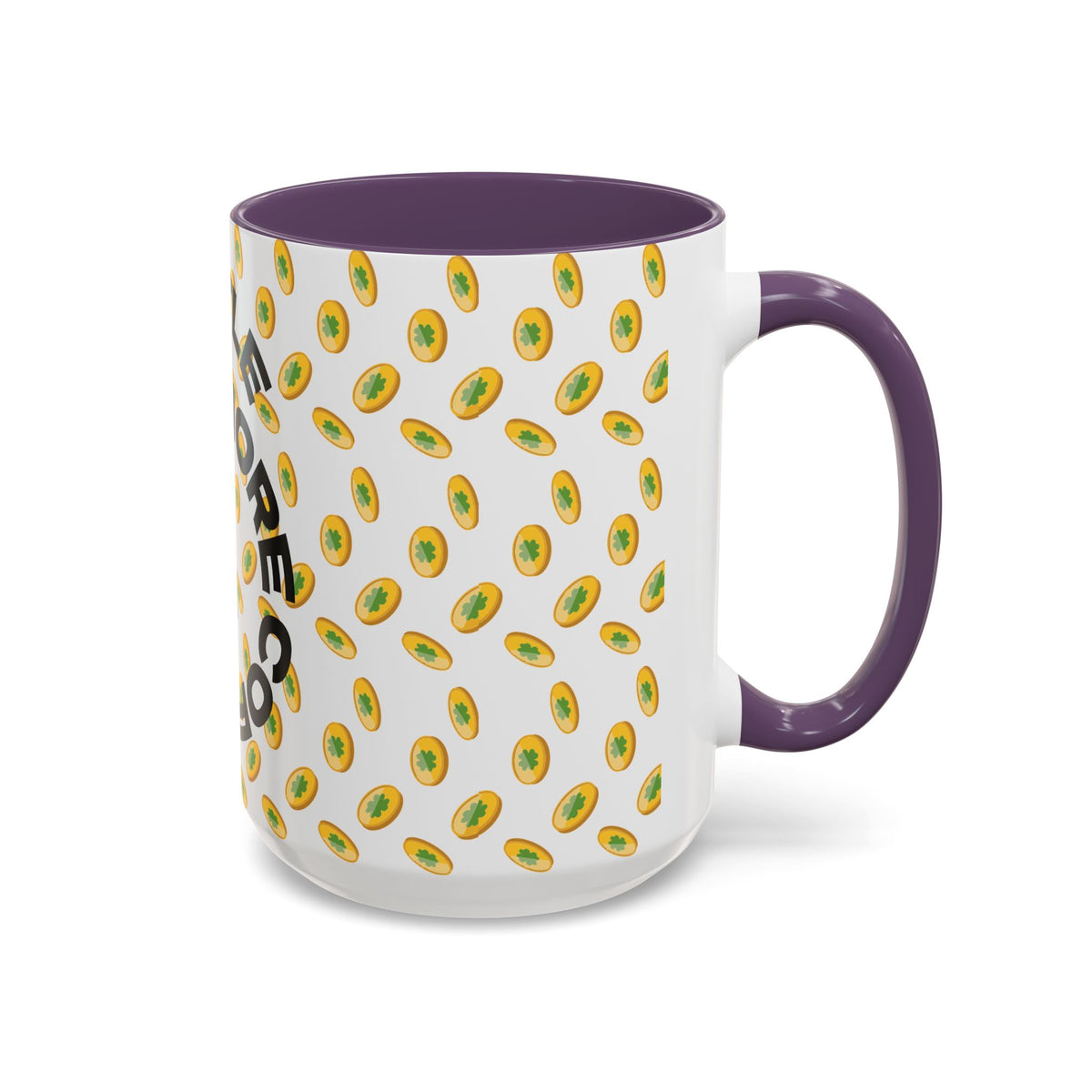Hustle More Coffee Mug — Avocado Pattern Accent Mug (11/15oz
