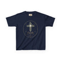 Kids Tee — Floral Cross “Faith” Christian Shirt for Children (Easter, Baptism, Church)