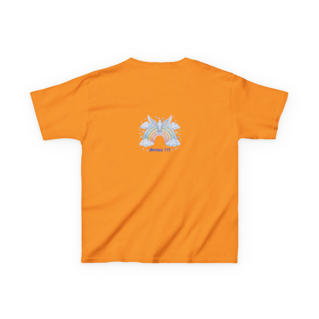 Christian Kids T-Shirt — "God Keeps His Promises" Rainbow Dove Tee | Psalm 145:13