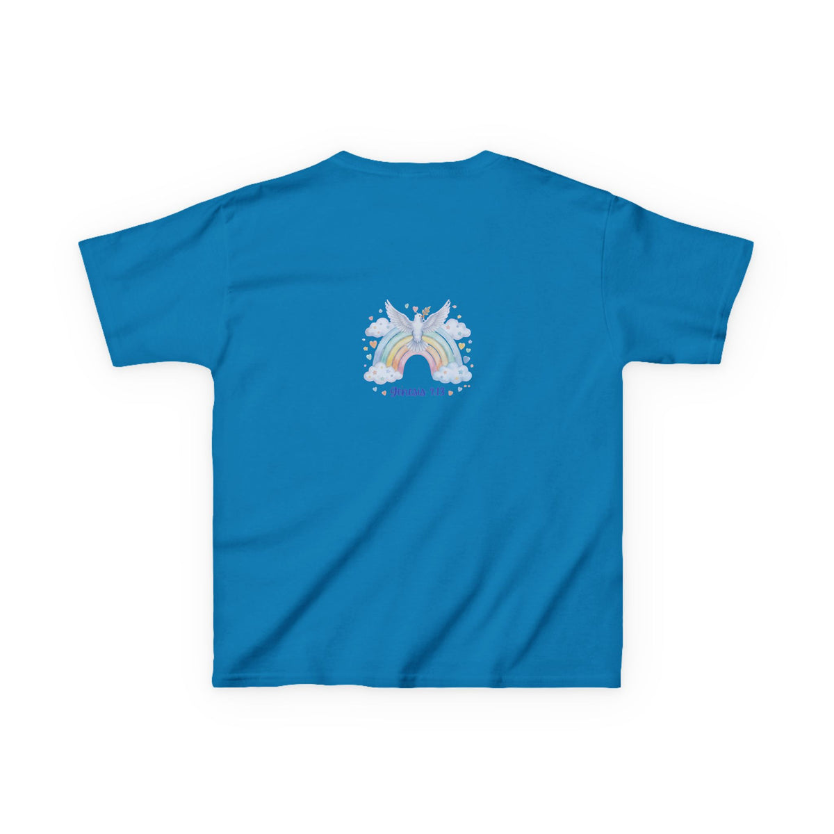 Christian Kids T-Shirt — "God Keeps His Promises" Rainbow Dove Tee | Psalm 145:13