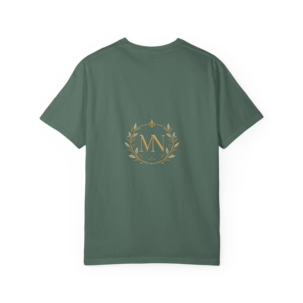 Personalized 'Rise & Shine' T-Shirt — Custom Name Floral Monogram Tee