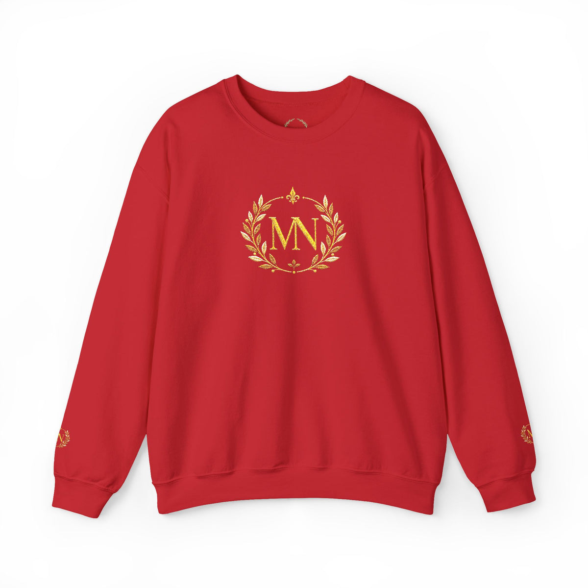 Gold Laurel Monogram Crewneck Sweatshirt