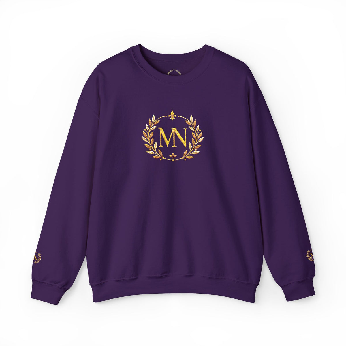 Gold Laurel Monogram Crewneck Sweatshirt