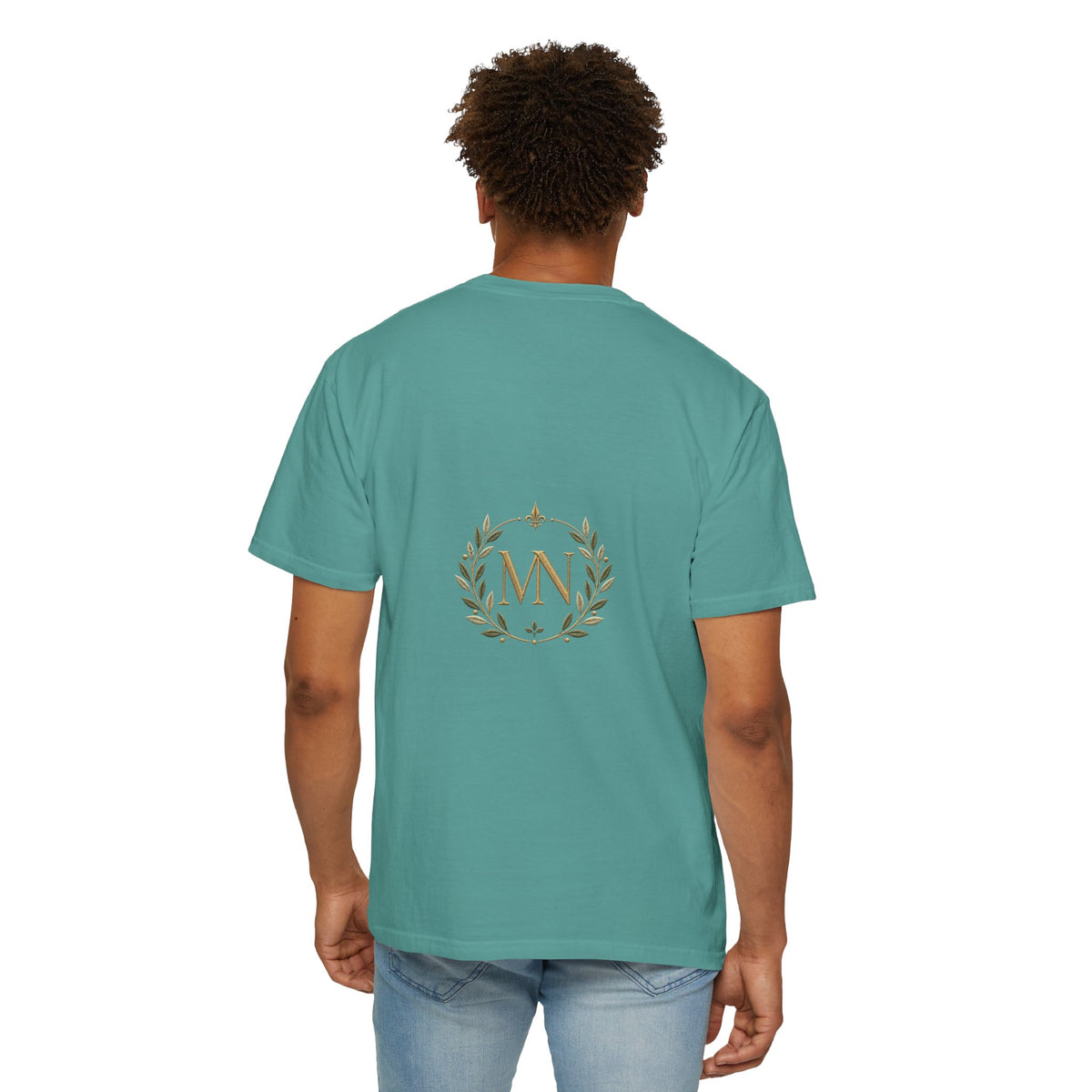 Personalized 'Rise & Shine' T-Shirt — Custom Name Floral Monogram Tee