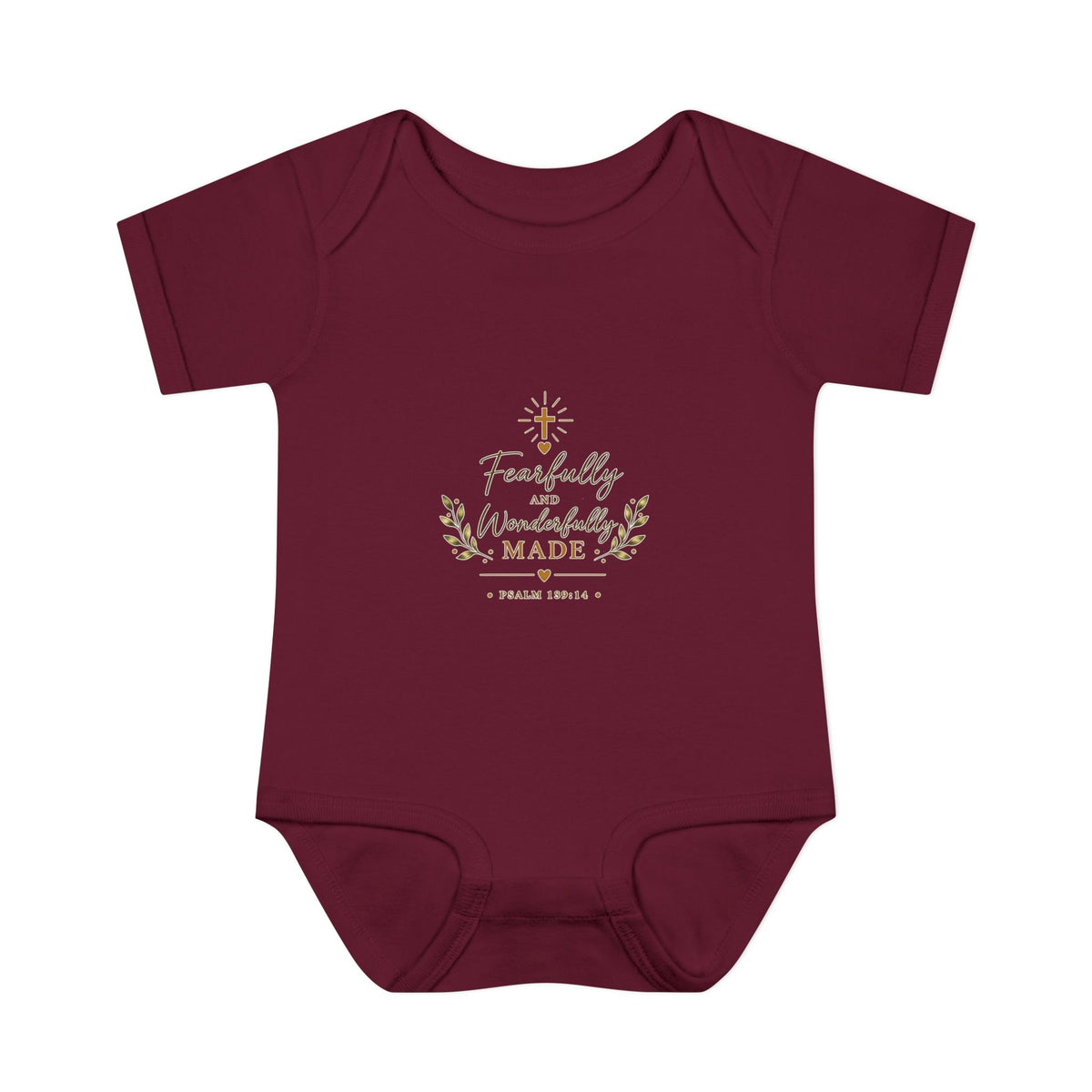 Fearfully & Wonderfully Made Baby Bodysuit | Christian Baptism Gift Onesie